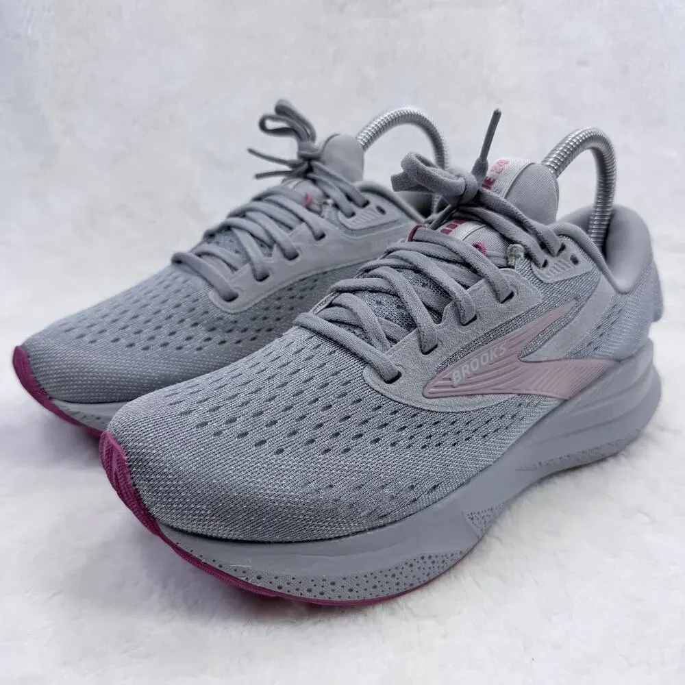 Brooks Adrenaline GTS 24 Womens Running Shoes Alloy Zephyr Wide Size 8 Cushioned